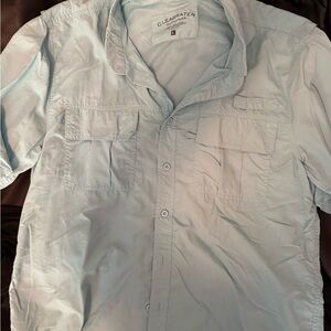 Clearwater Light Blue Casual Button Down Shirt